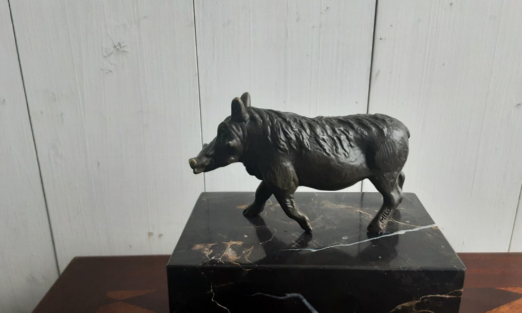 Posąg, Onbekend - 15 cm - brąz marmur #4.3