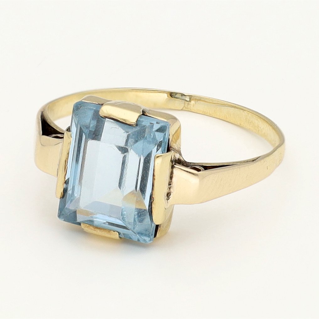 Ingen reservasjonspris - Ring - 14 karat Gull Spinell #1.0