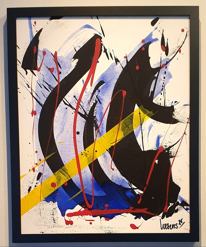 Liesens - At the seaside (handpainted on canvas) met lijst #1.0