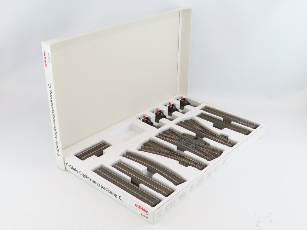Märklin H0 - 24905 - Tory kolejowe (modelarstwo) (1) - Zestaw szyn 24-częściowy C5, obejmujący m.in. zakrzywione i proste elementy szyn, ręczne #1.0