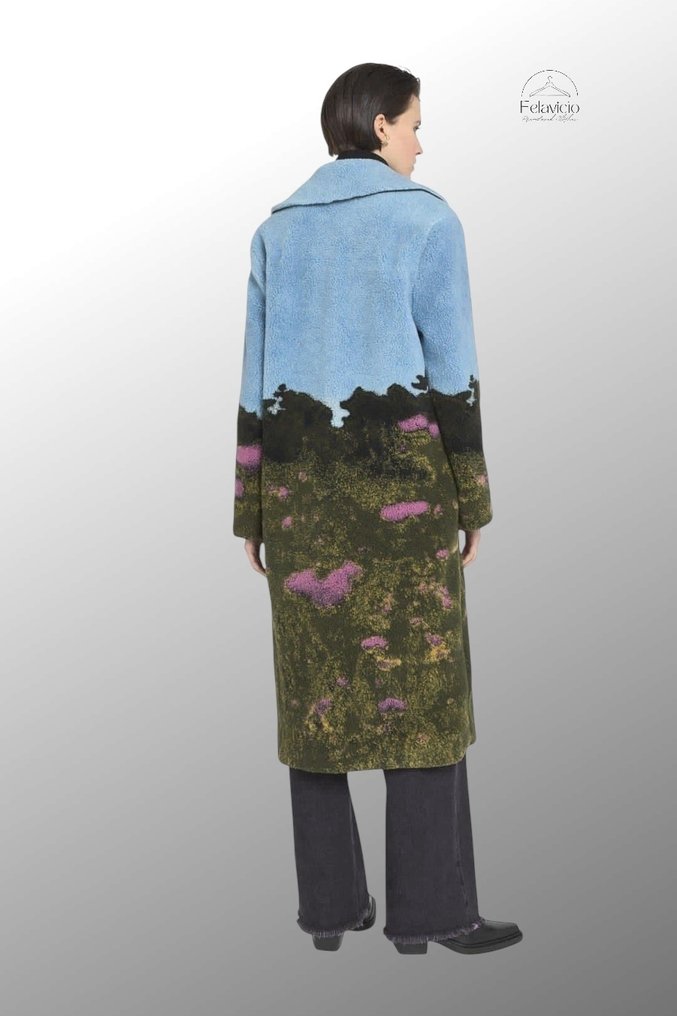 Ottod'ame Landscape Printed Faux Shearling Coat - No RP - Παλτό #2.1