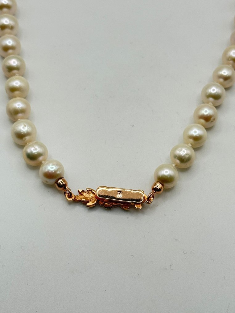 Fără preț de rezervă - Colier Argint Perlă - Diamant #4.3