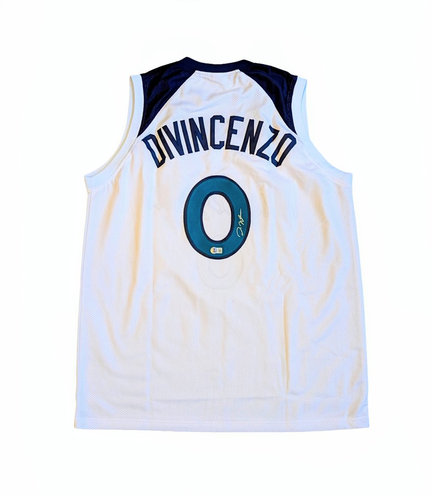 NBA - Donte DiVincenzo - Υπογεγραμμένο προσαρμοσμένο μπασκετικό φανέλα - Υπογεγραμμένο πιστοποιημένο από Beckett  #1.0