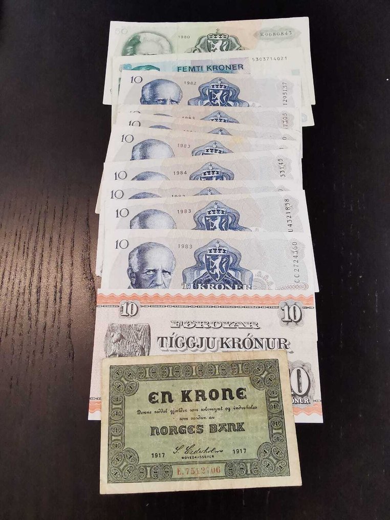 Noorwegen. - 12 Banknotes - Various Dates (Zonder minimumprijs) #1.0