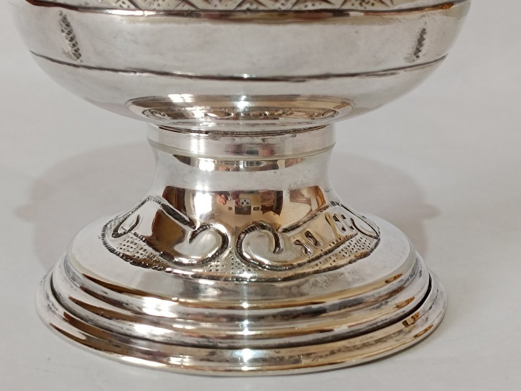 Κύπελλο Kiddush - επικαλλυμμένο με ασήμι alpaca - Εβραϊκό Νεο-Μπαρόκ Κύπελλο #2.1