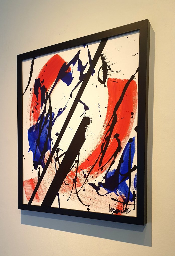 Liesens - Stormy feelings (handpainted on canvas) met lijst #3.2