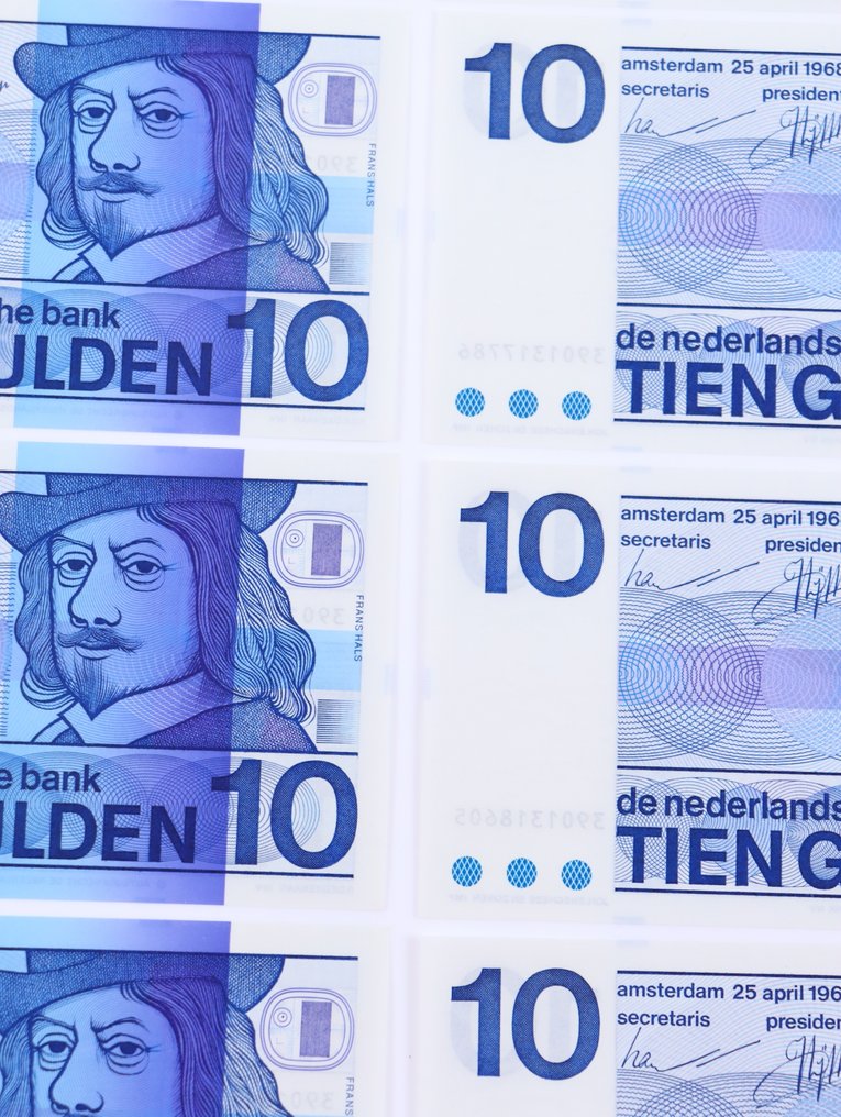 Ολλανδία. - 10 x 10 Gulden - 1968 Frans Hals - Pick 91 (χωρίς τιμή ασφαλείας) #1.0