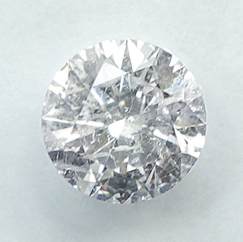 Nincs minimálár - 1 pcs Gyémánt  (Természetes)  - 0.51 ct - Kerek - H - I3 - Nemzetközi Gemmológiai Intézet (IGI) #1.0