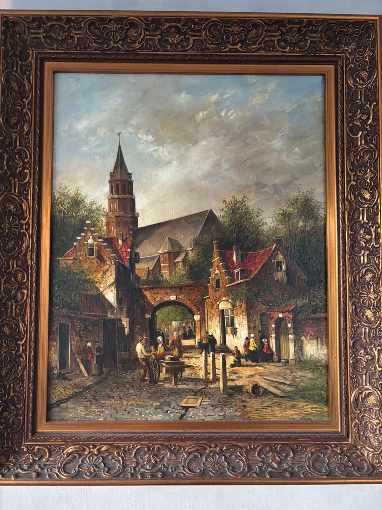 Maarten Huisman (XX) - Dorpsgezicht met kerk #1.0