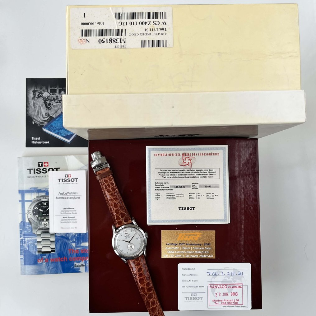 Tissot - Heritage 150th Aniversary - Limited Edition 0884/8888 - COSC ETA 2895 30 Jewels - Herre - 2003 #4.3