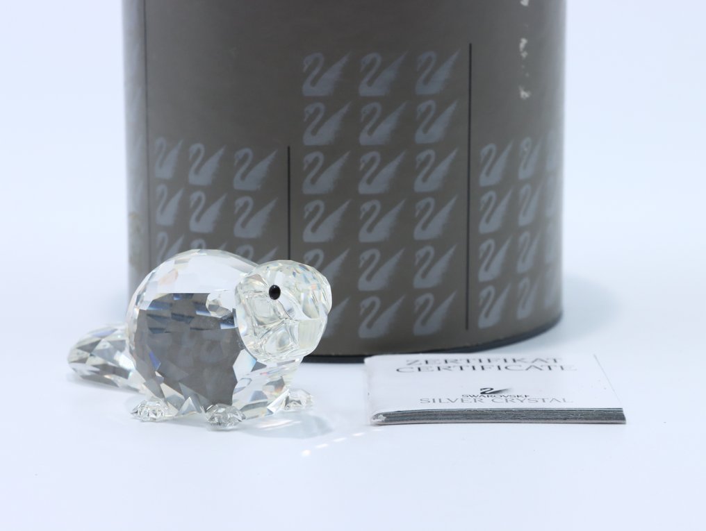 Swarovski - Figure - Swarovski - Bever groot (Boxed + certificate) - Crystal #1.0