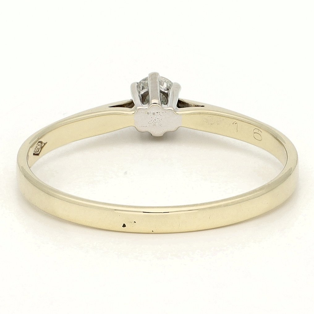 Nincs minimálár - Gyűrű - 14 kt. Sárga arany Gyémánt (Természetes)  #3.2