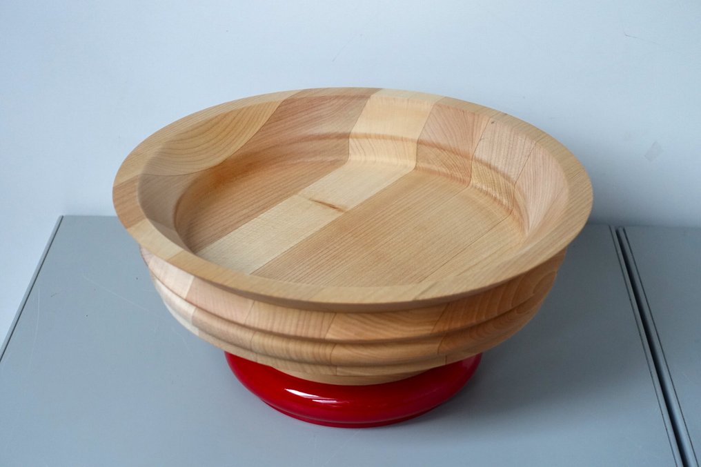 Alessi - Ettore Sottsass - Saladier - ES14 Centrotavola - Hêtre - Édition limitée - No 426/999 #2.1