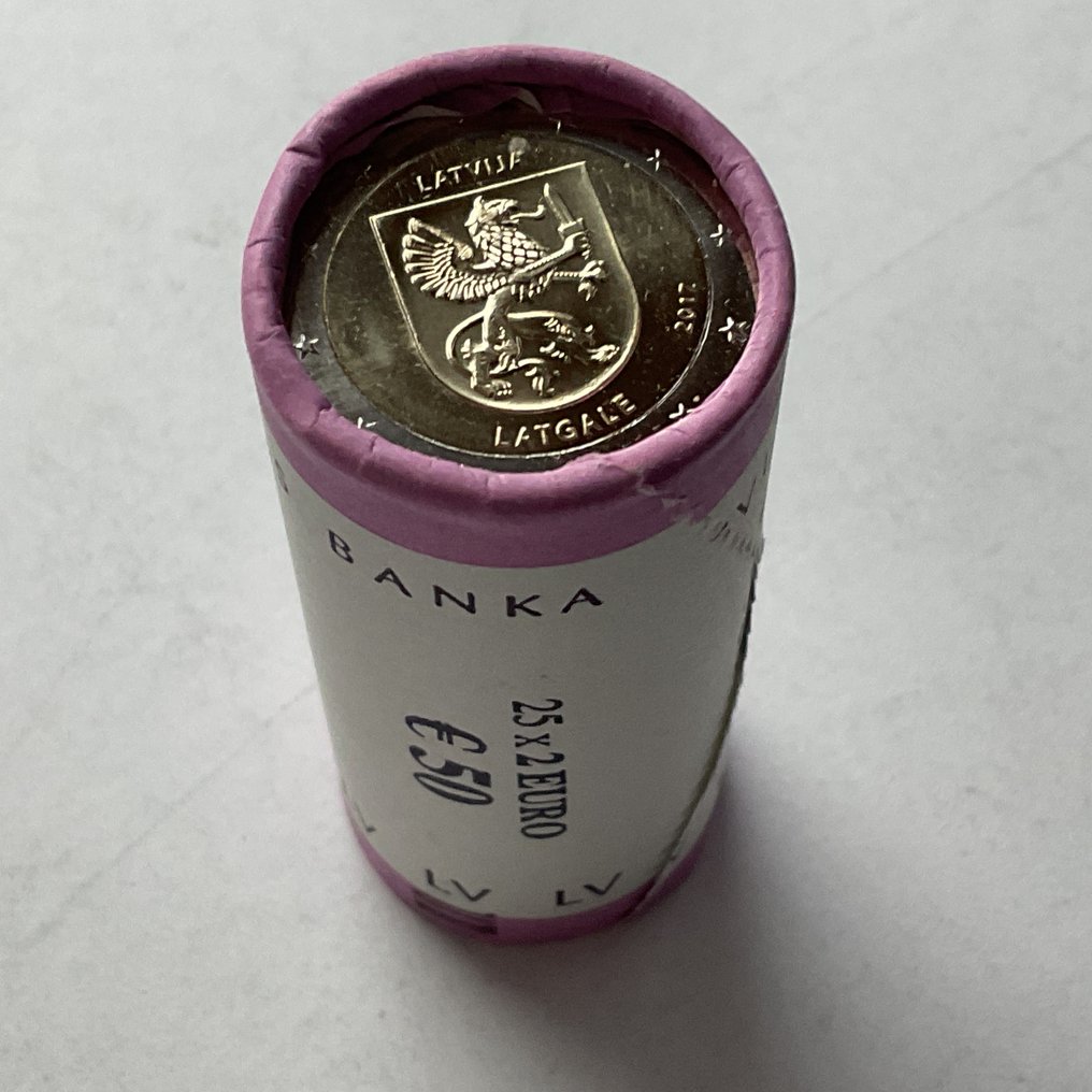 拉脫維亞. 2 Euro 2017 "Latgale" (25 stuks) in zichtrol  (沒有保留價) #1.0