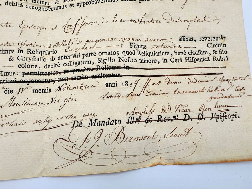 Relic document of Saint Hubertus - Paper - 1800-1850 #3.2