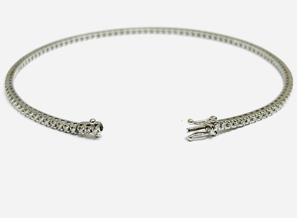 Βραχιόλι τένις - 18 καράτια Λευκός χρυσός -  2.20ct. tw. Διαμάντι (Φυσικό)  - Κατασκευασμένο στην Ιταλία #4.3