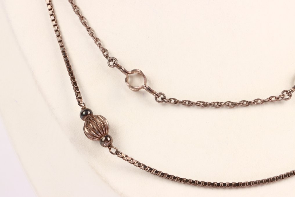 Sem preço de reserva - Colar Prata - dois vintage long #2.1