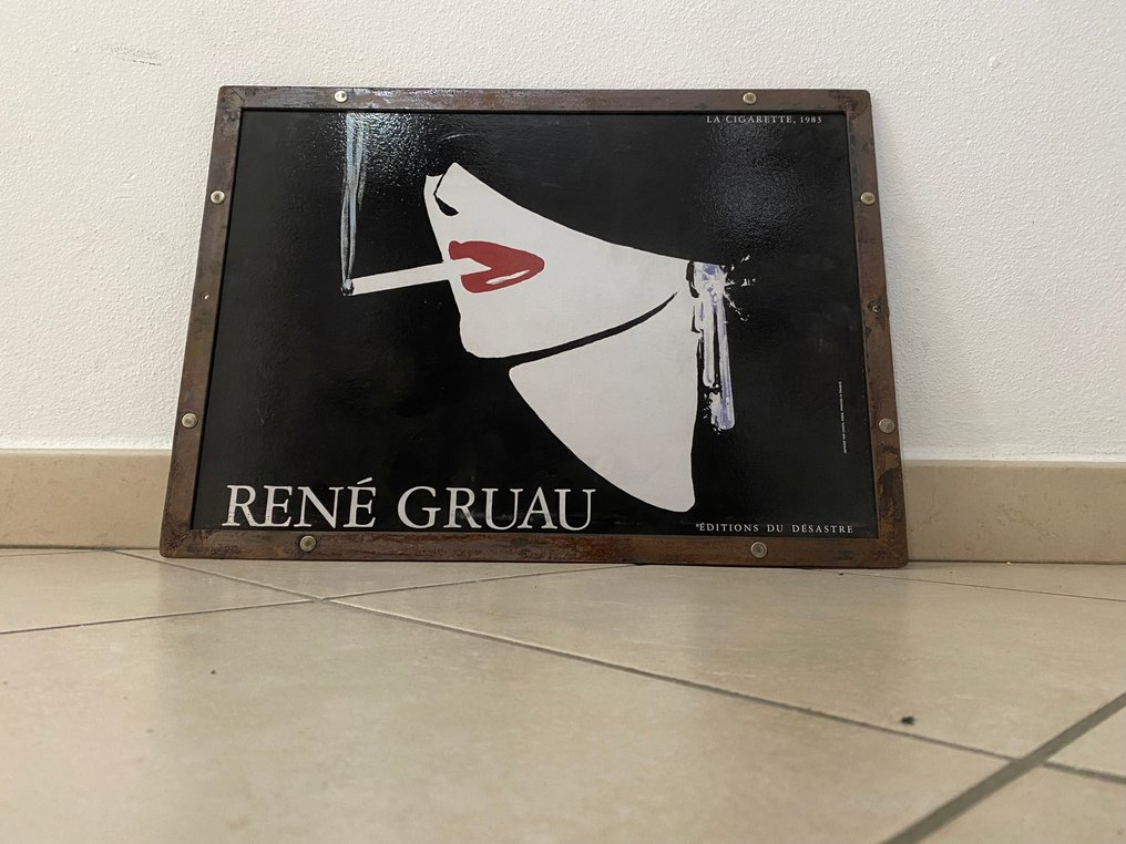 rene' gruau - Επιγραφή σε σίδερο - rene' gruau - Πλάκα - Σίδερο #3.2
