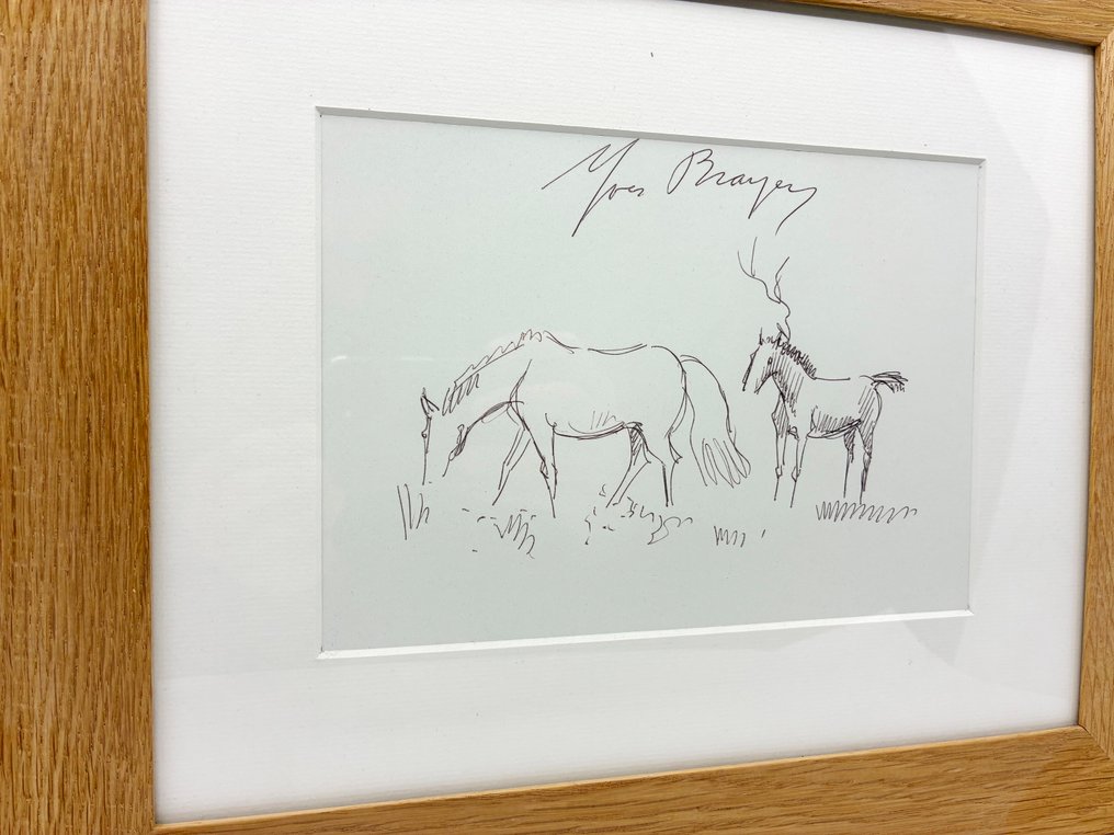 Yves Brayer (1907-1990) - Chevaux, dessin orignal à l'encre #3.2