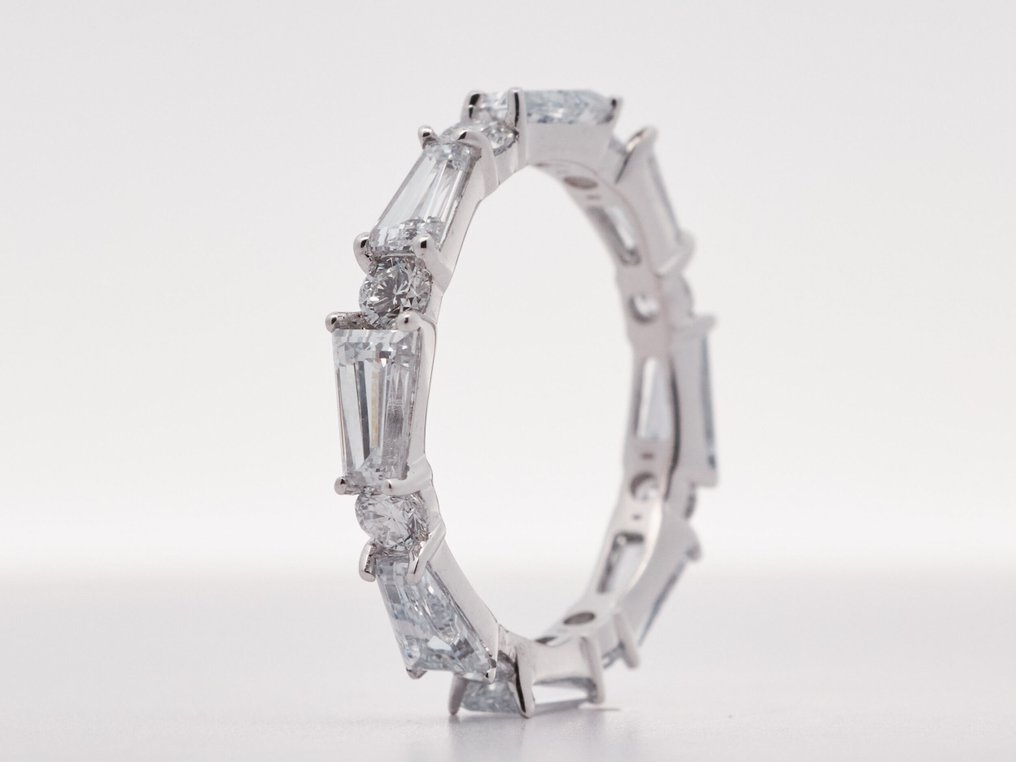 Nincs minimálár - Gyűrű - 14 kt. Fehér arany -  3.48ct. tw. Gyémánt (Laboratóriumban előállított) - Gyémánt #3.2