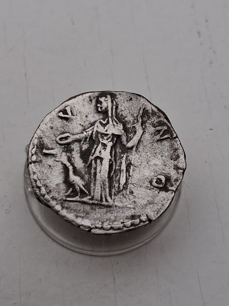 Ρωμαϊκή Αυτοκρατορία. Faustina II (Augusta, AD 147-175). Denarius Rome - Juno  (χωρίς τιμή ασφαλείας) #3.2