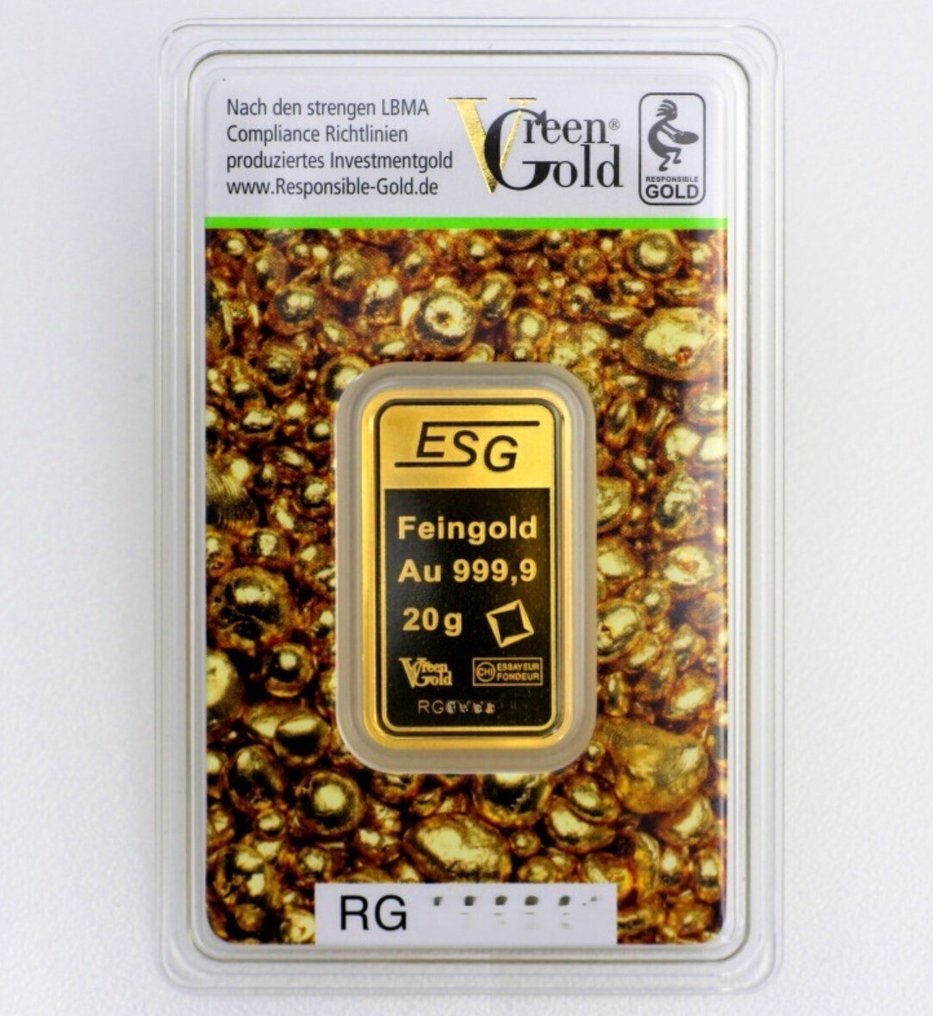 20 grams - Gold .999 - ESG - Auropelli - Valcambi SA - Sealed & with certificate #1.0