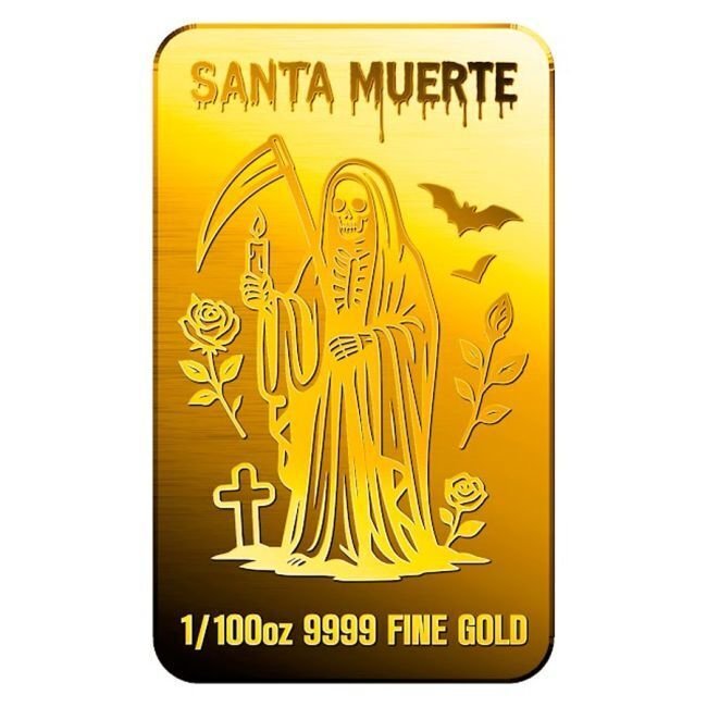 1/100 Troy Ounce - Goud .999 - Scottsdale - Gold Bar Santa Muerte (With Box)  (Zonder minimumprijs) #1.0