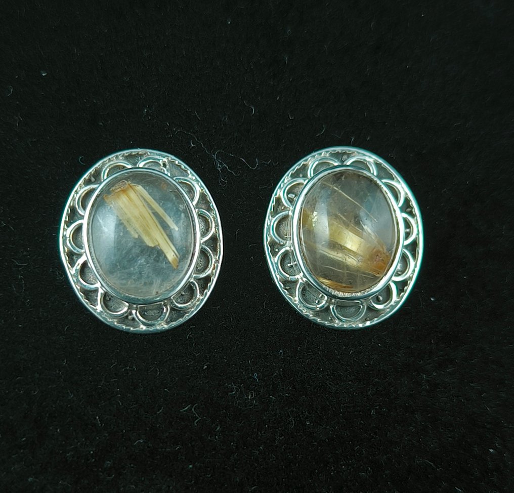 针铁矿石英 凸圓形 - 高度: 15 mm - 闊度: 13 mm- 3.81 g - (2) #1.0