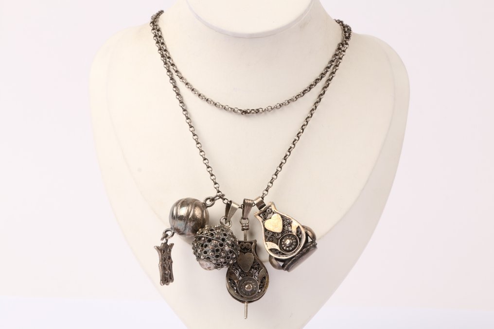 Senza prezzo di riserva - Collana con ciondolo Argento - portachiavi per orologi #1.0