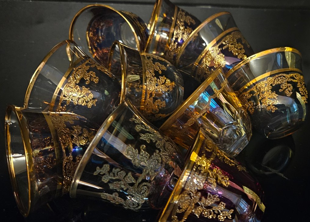 Σερβίτσιο τραπεζιού (10) - Πολυτελές χρυσό σε χρυσό. - κρυστάλλινο χρυσό #1.0