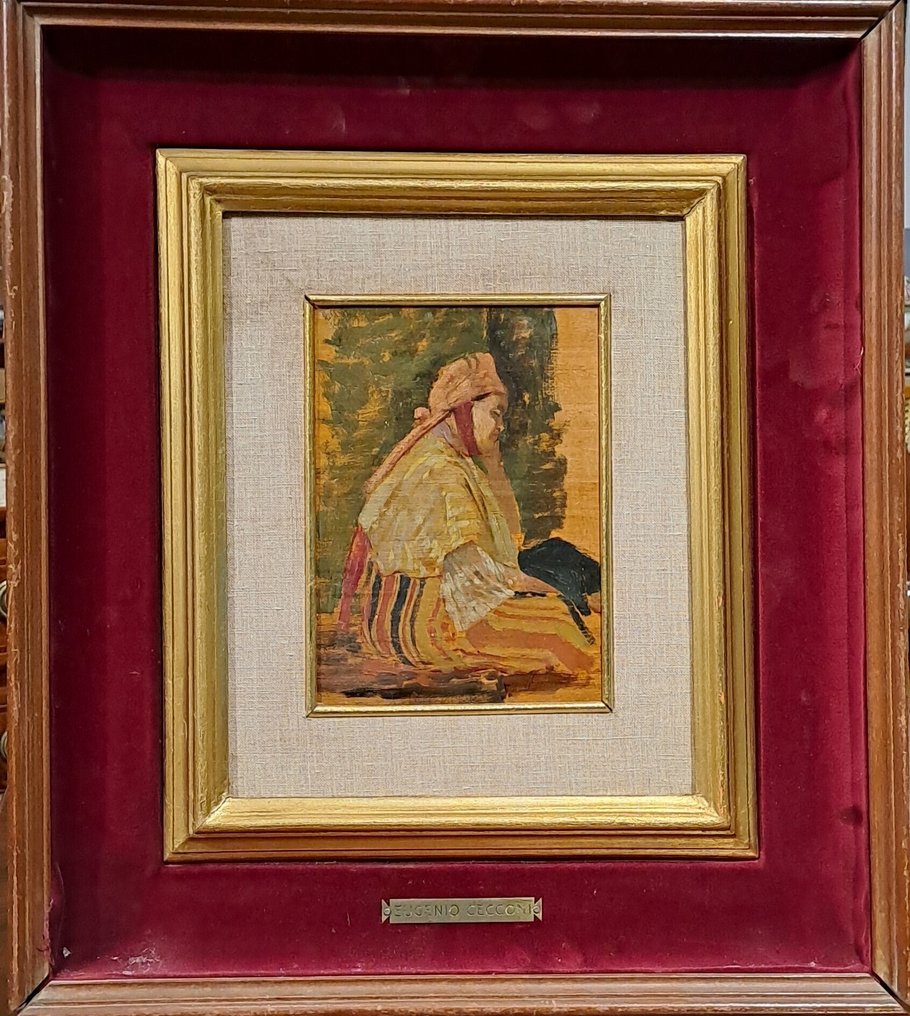 Eugenio Cecconi (1842 - 1903) - Figura orientale seduta #1.0