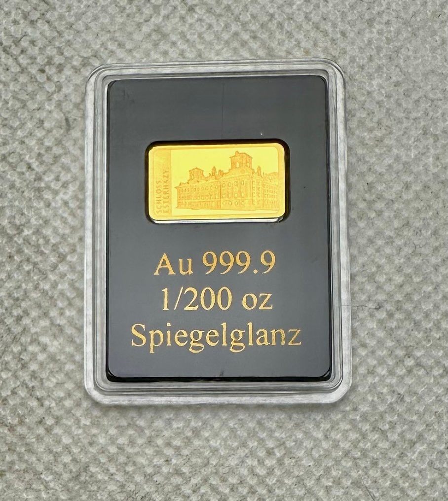 Austria. Gold bar Schloss Esterhazy ,oro , 1/200 Oz (.986) Proof, edición limitada!! (No reserve price) #2.1
