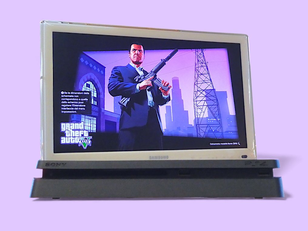 Sony - Playstation 4 (PS4) - WORKING!!!! - 3 Game: GTA 5, Fifa 23 & Ratchet Clank + DualShock - Video game console + games #1.0