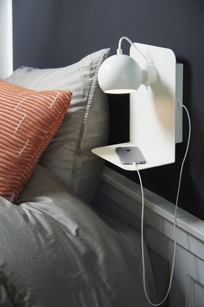 Frandsen - Benny Frandsen - Wandlamp - Ball wandlamp USB - wit - Metaal #2.1