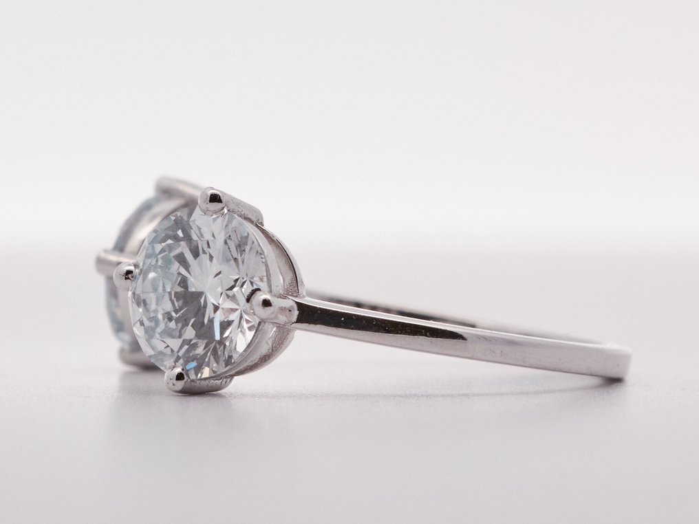 Zonder minimumprijs - Ring - 14 karaat Witgoud -  2.05ct. tw. Diamant (Lab-grown) #4.3