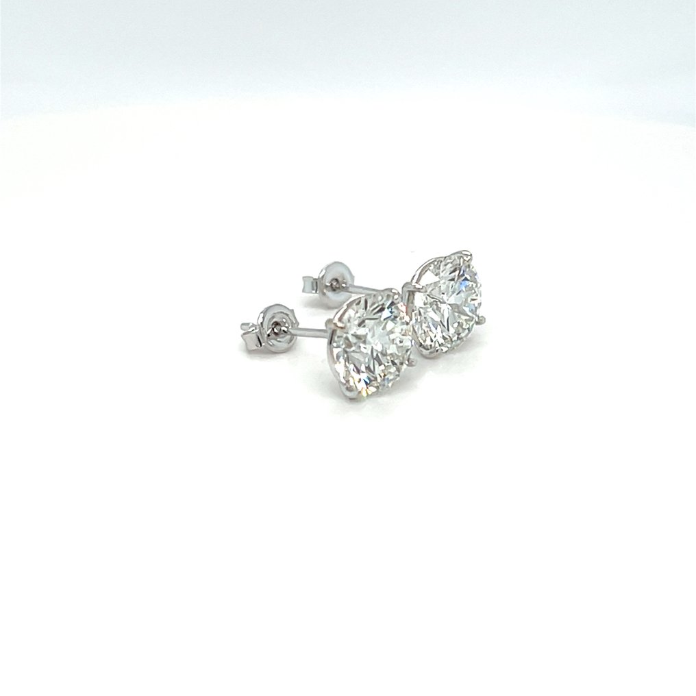 耳环 - 14K包金 白金 - 3.16ct. tw. 钻石 (实验室培育) #3.2