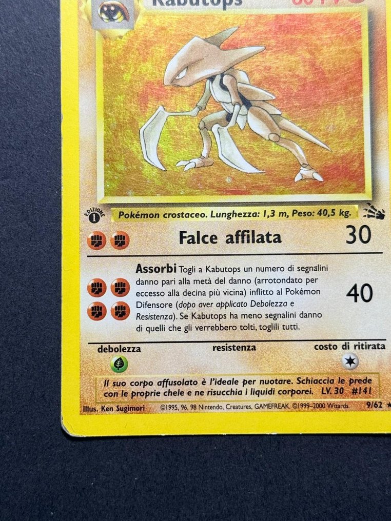 Pokémon - 3 Card - Kabutops Holo 1° Edizione - Magneton Raro 1° Edizione - Lapras Raro 1° Edizione - Fossil - ITA - WOTC - Fossil #4.3