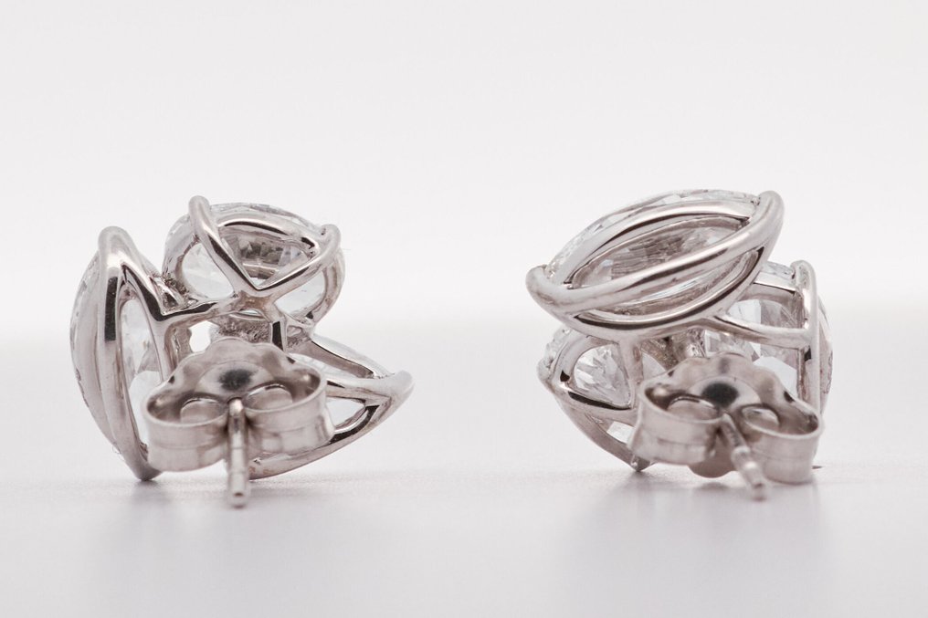 Ohne mindestpreis - Ohrringe - 14 kt Weißgold -  3.51ct. tw. Diamant (Laborgezüchtet (Lab Grown)) #3.2