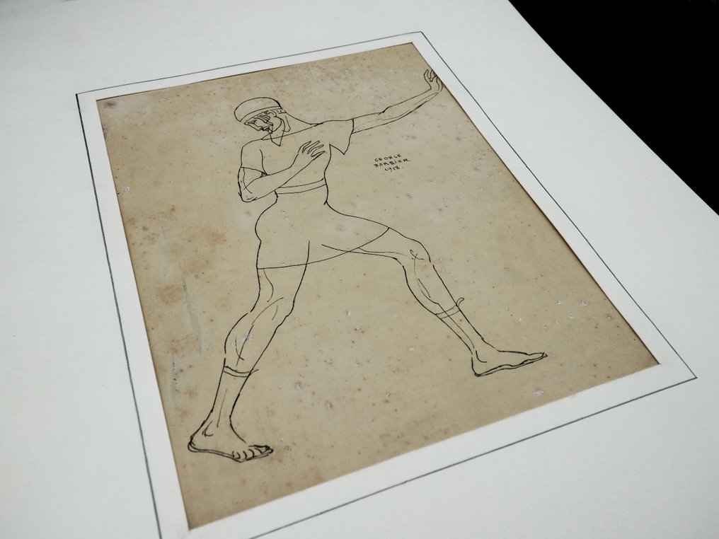 George BARBIER - dessin signé - original - encre - 1918 #1.0