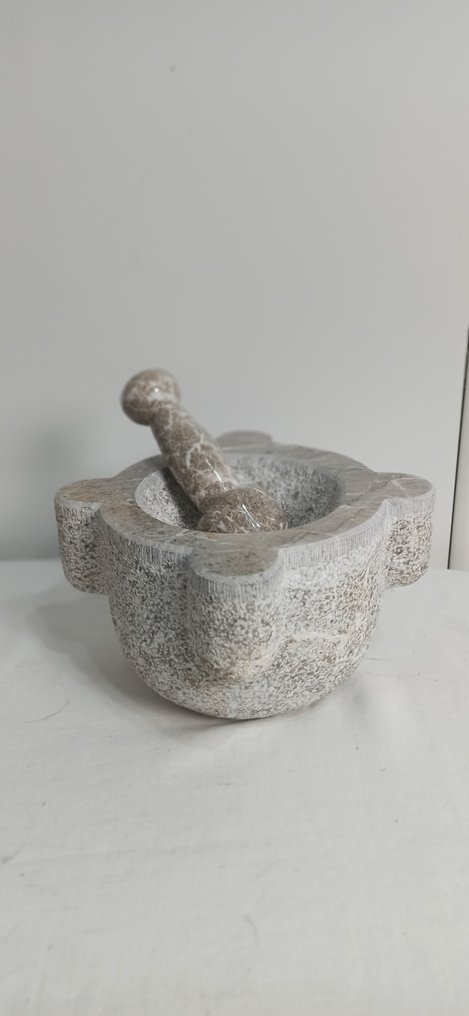 Mortaio (2) - Marmo di Carrara - con pestello in marmo #1.0