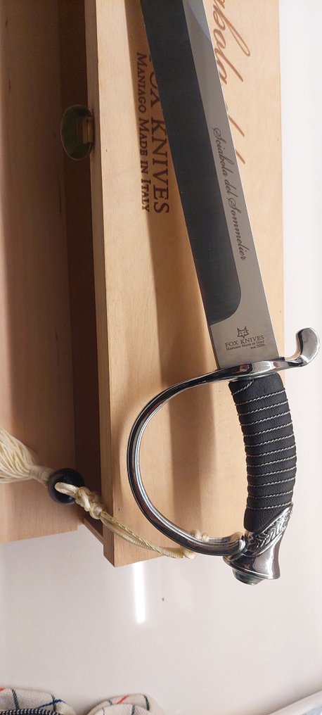 Αξεσουάρ κρασιού - Ξίφος του σερβιτόρου κρασιού - Χάλυβας, Textile, Ξύλο - Σκαπέλο του sommelier #1.0