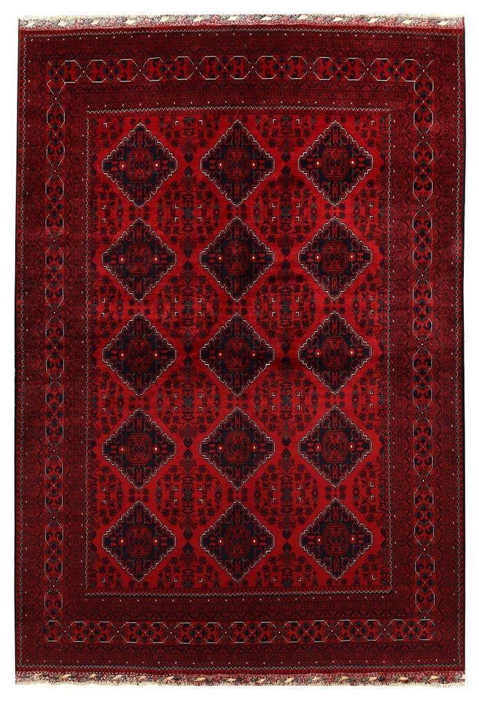 Afghan, New Hand-knotted khal Mohammadi rug Fine quality Authentic Red wool - Carpet - 300 cm - 200 cm - Traditional Handmade rug  #1.0