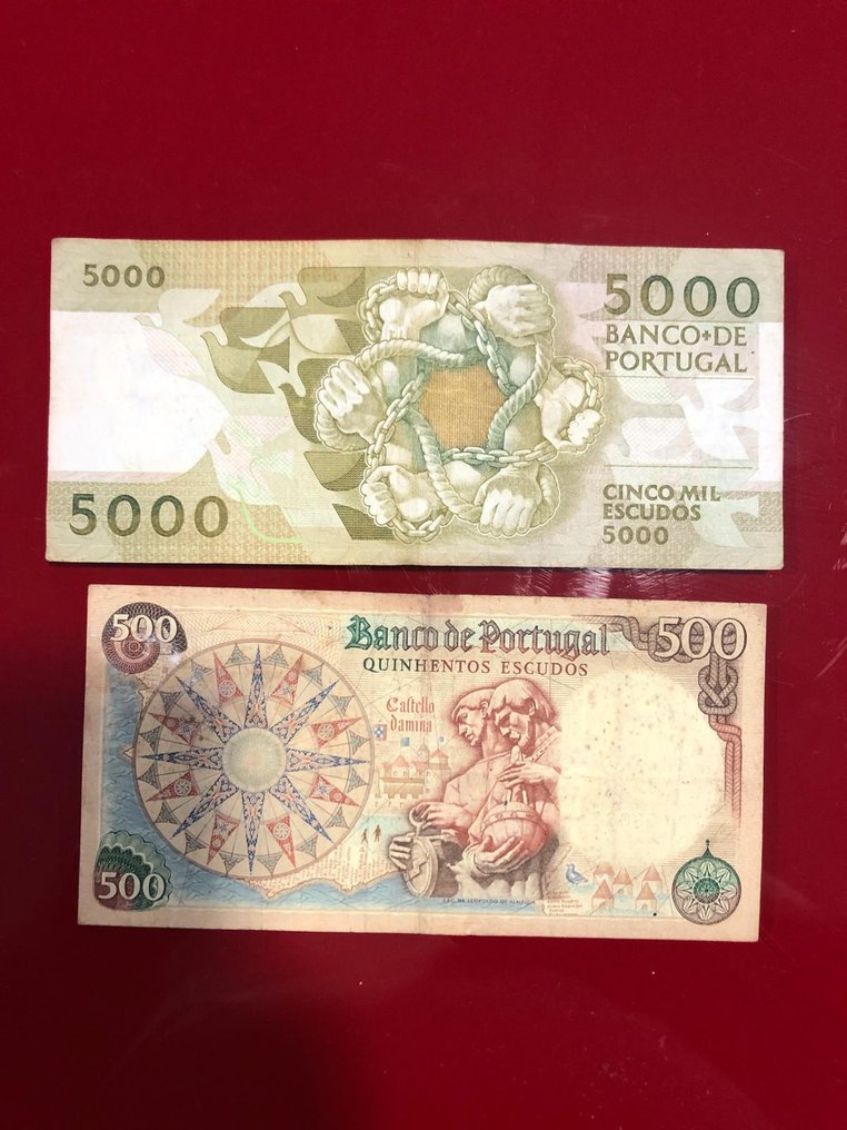 Portugal. - 500 and 5000 Escudos - Various Dates (Zonder minimumprijs) #1.0