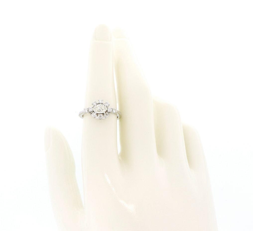 沒有保留價 - 戒指 - 14 克拉 白金 -  1.00ct. tw. 鉆石 (天然)  #3.2