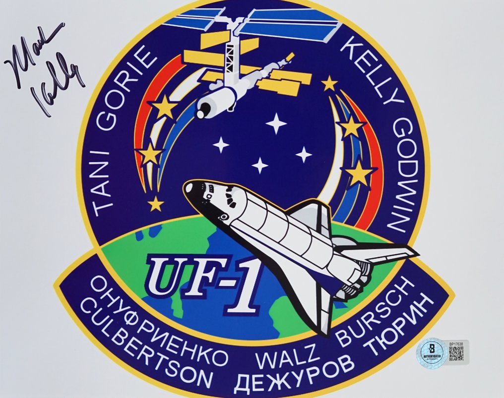 STS-108 - Mark Kelly - pilot - autograf, zdjęcie z certyfikatem Beckett COA - 1960-1970 #1.0