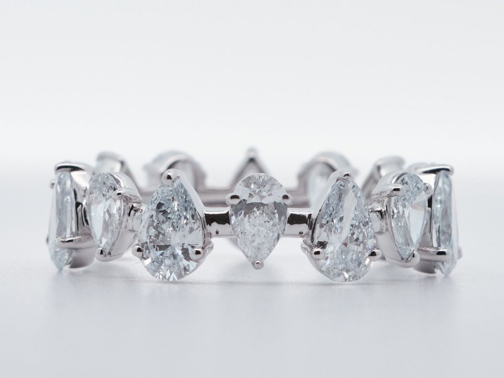 χωρίς τιμή ασφαλείας - Δαχτυλίδι - 14 καράτια Λευκός χρυσός - 3.06ct. tw. Διαμάντι (Εργαστηριακής καλλιέργειας) #4.3