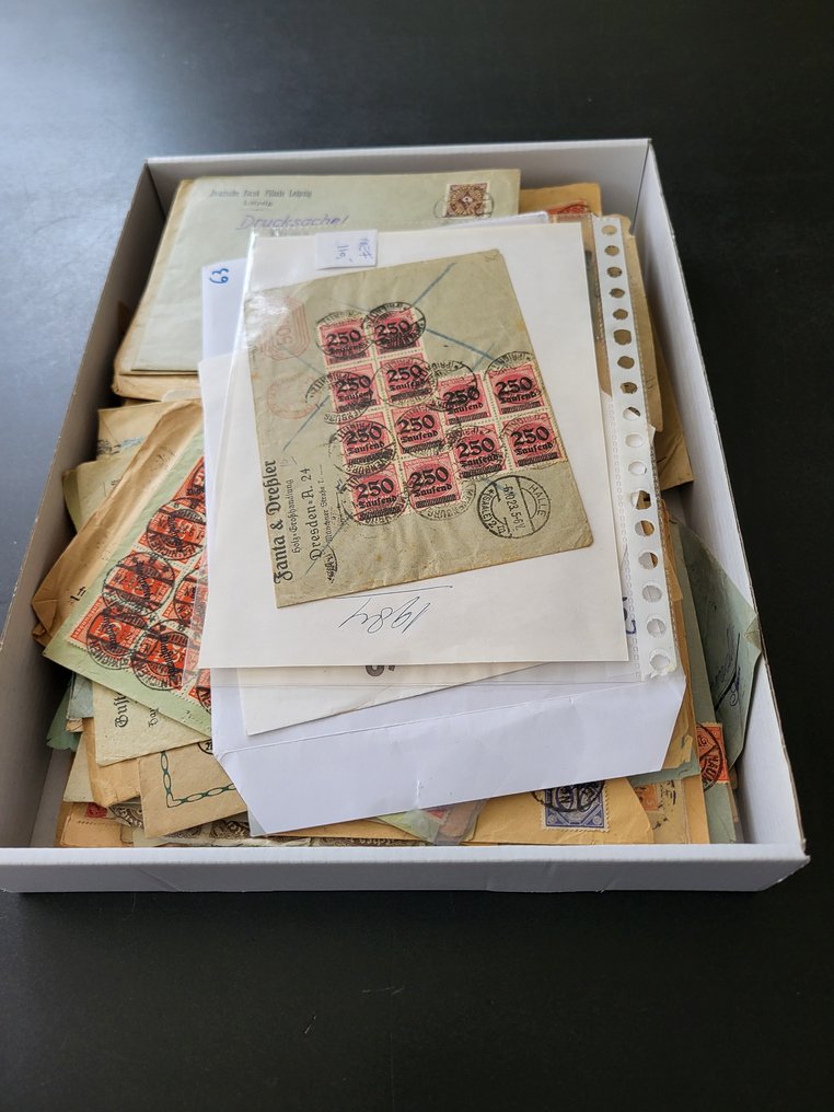 德意志帝国 1880/1985 - 大量邮资片，常带有良好且稀有的邮资盖章和邮戳，属于通货膨胀时期的收藏品。 #1.0