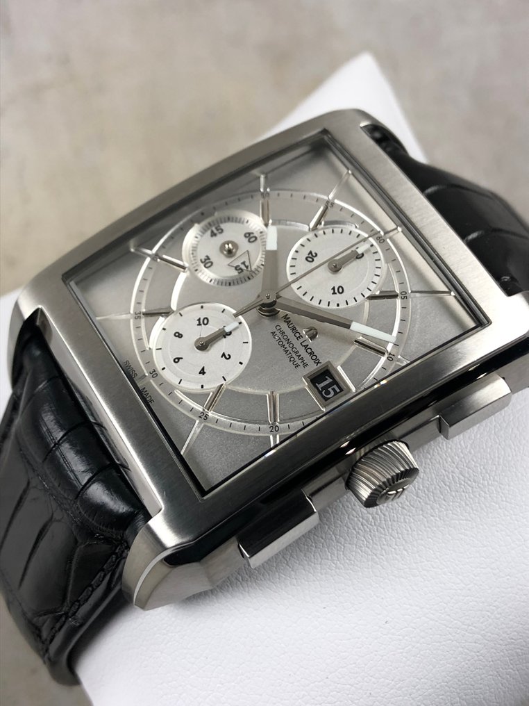 Maurice Lacroix - Pontos Rectangulaire Chronograph Automatic - PT6197.SS001.130 - Mænd - 2010-2020  #2.1