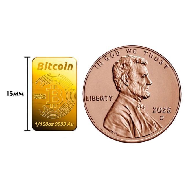 1/100 Troy Ounce - Goud .999 - Scottsdale - Gold Bar Bitcoin (With Box) (Zonder minimumprijs) #3.2