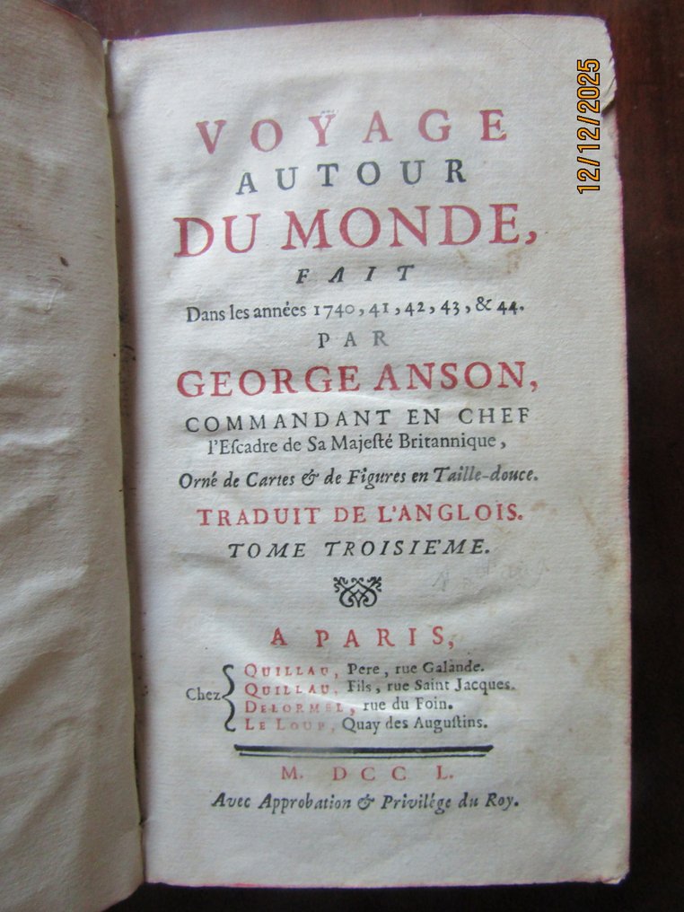 George Anson - Voyage autour du monde - 1750 #2.1